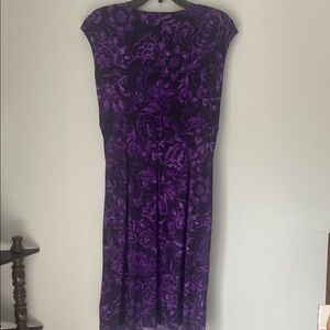 Ralph Lauren Purple Floral Midi Dress